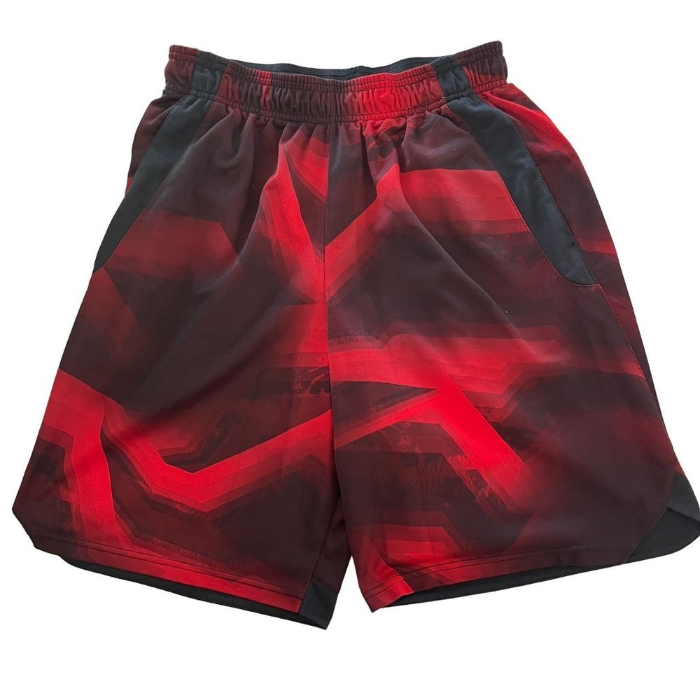 CHAMPION Shorts Mens L Large Activewear Athletic Short Black Red